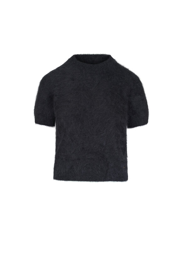 Akris Charcoal Gray Textured Cashmere Sweater - view 1