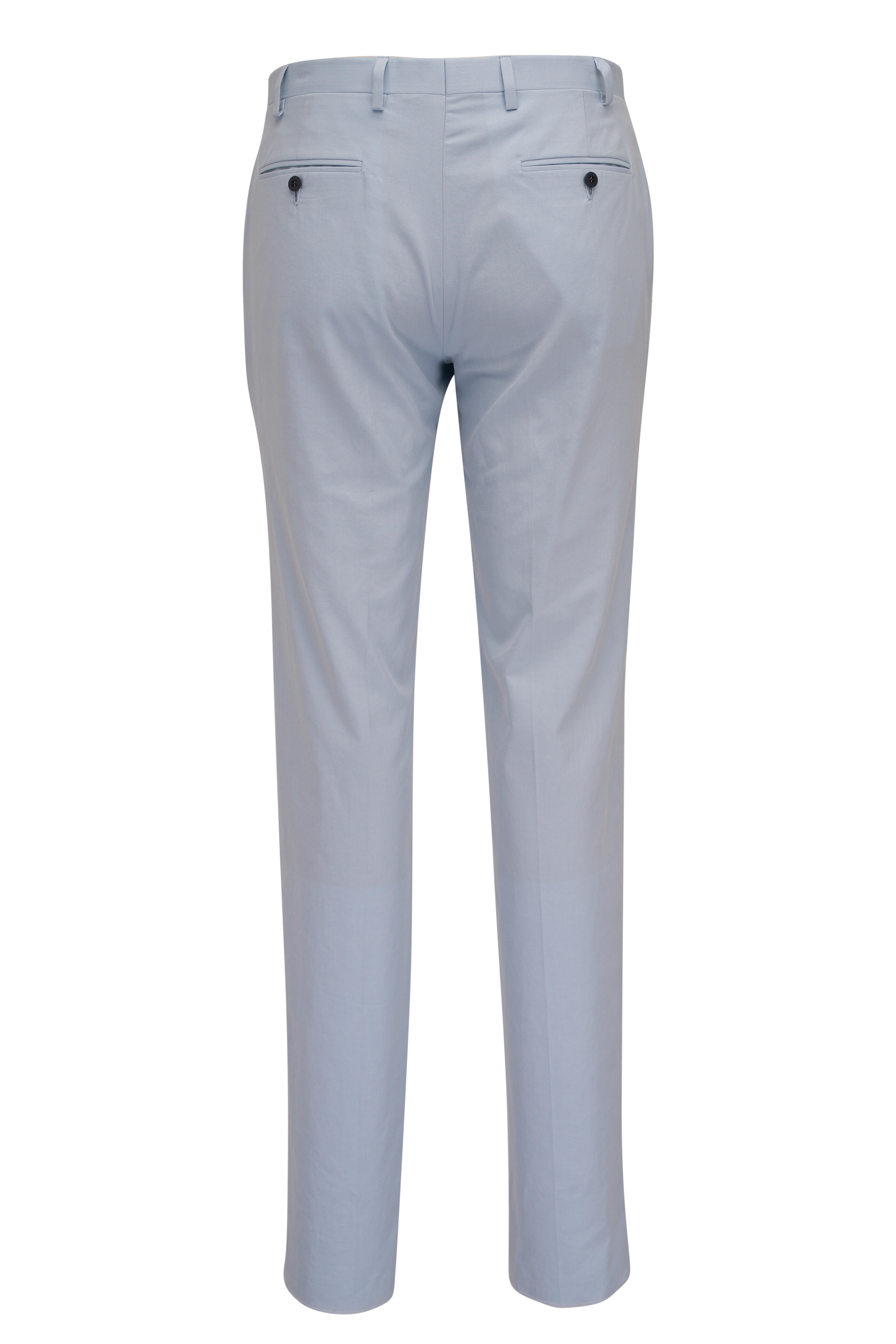 Kiton - Ice Blue Cotton Dress Pant
