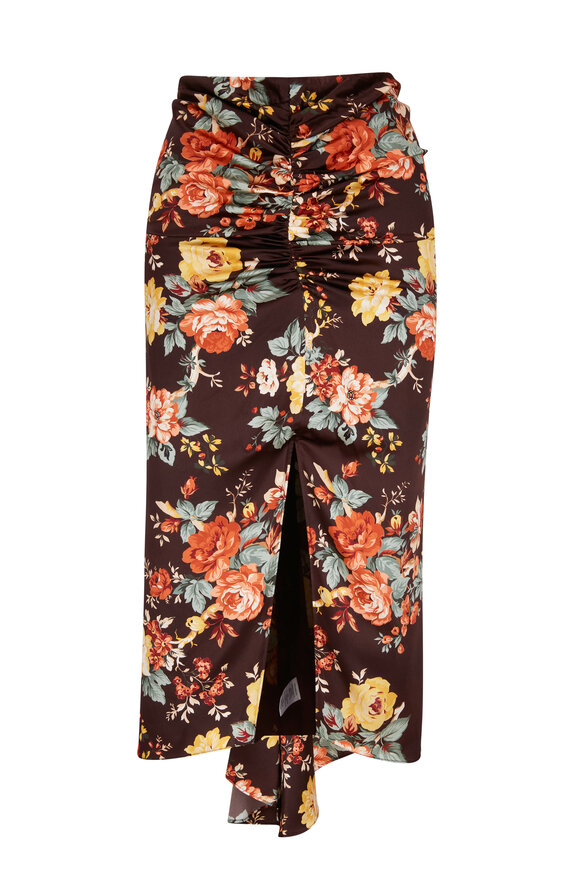 Veronica Beard - Pixie Oxblood Multi Floral Print Skirt