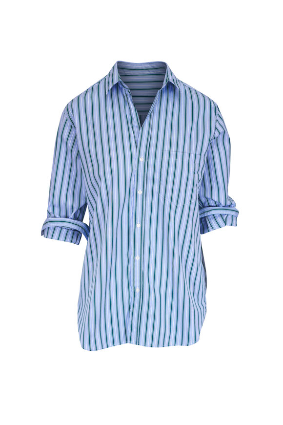 Frank & Eileen Joedy Blue Stripe Boyfriend Button Down