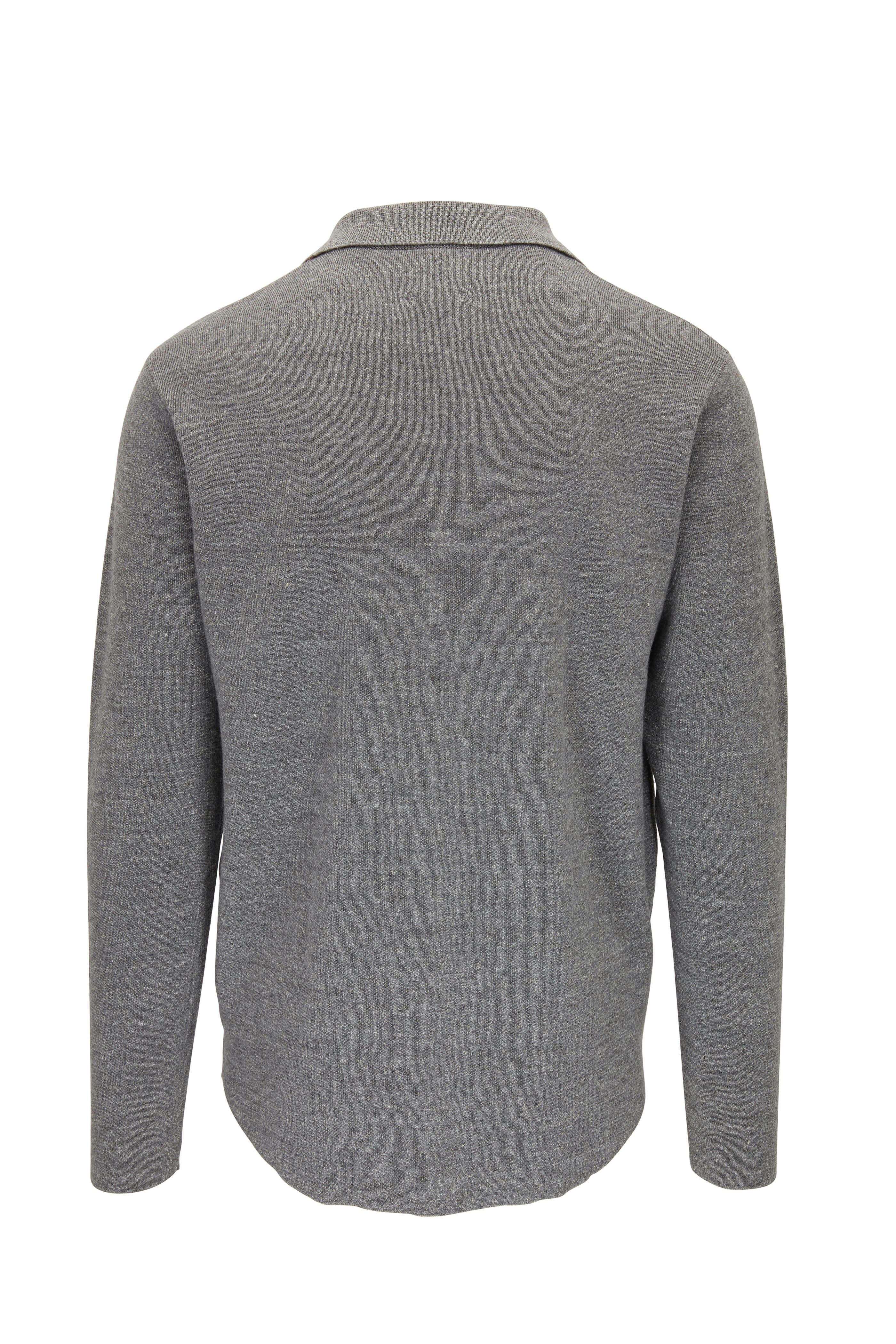 Peter Millar - Gray Linen & Wool Sweater Shirt | Mitchell Stores