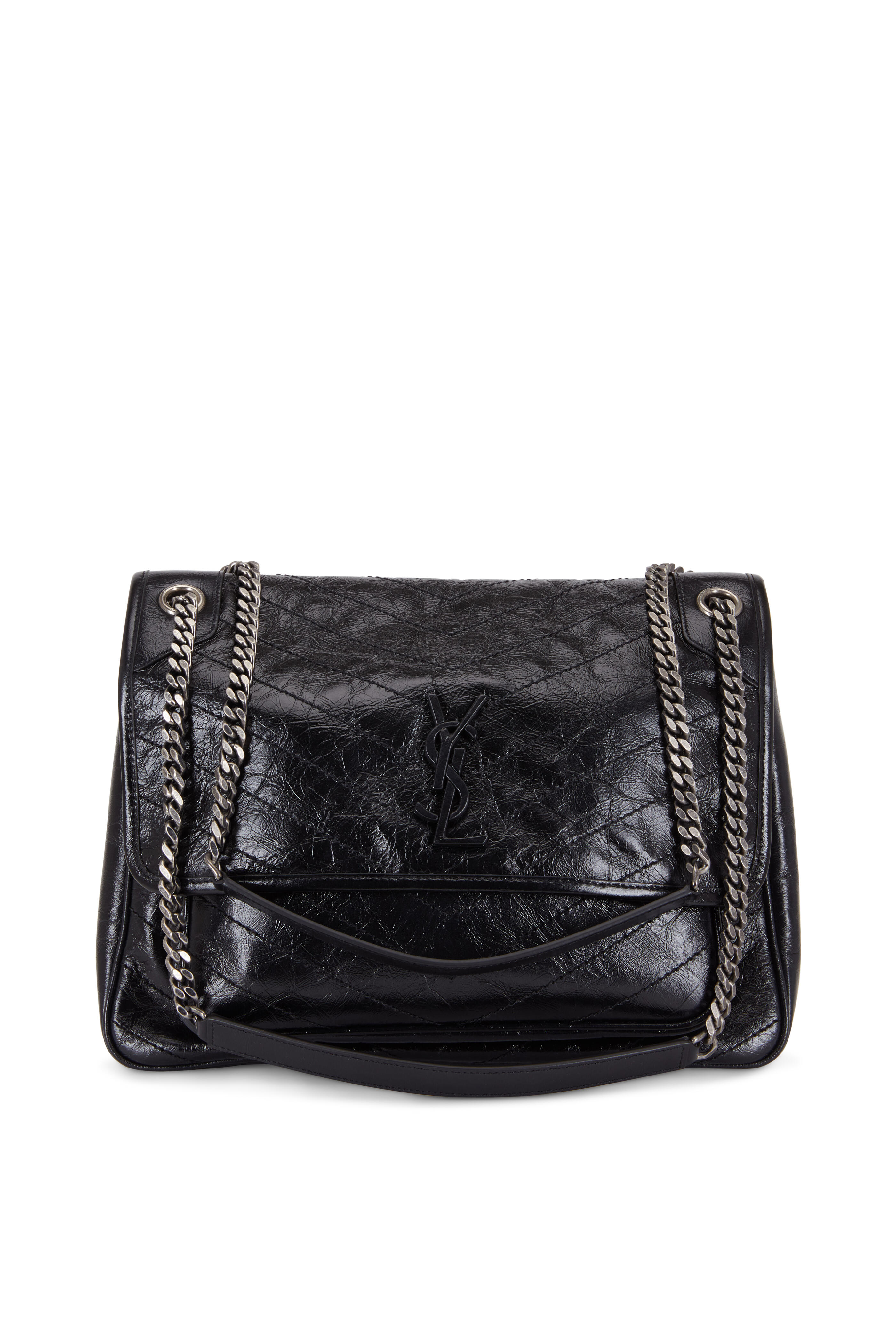 Niki patent leather crossbody bag Saint Laurent Black in Patent