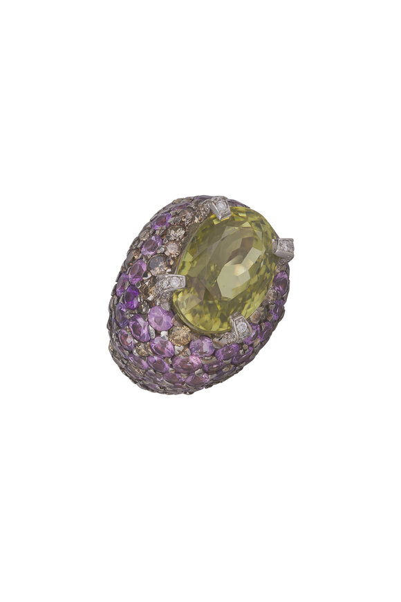 Courtney Davis Pink Sapphire & Diamond Ring - view 1