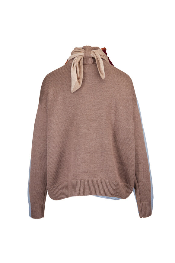 Staud Winston Sesame Scarf Sweater - view 2