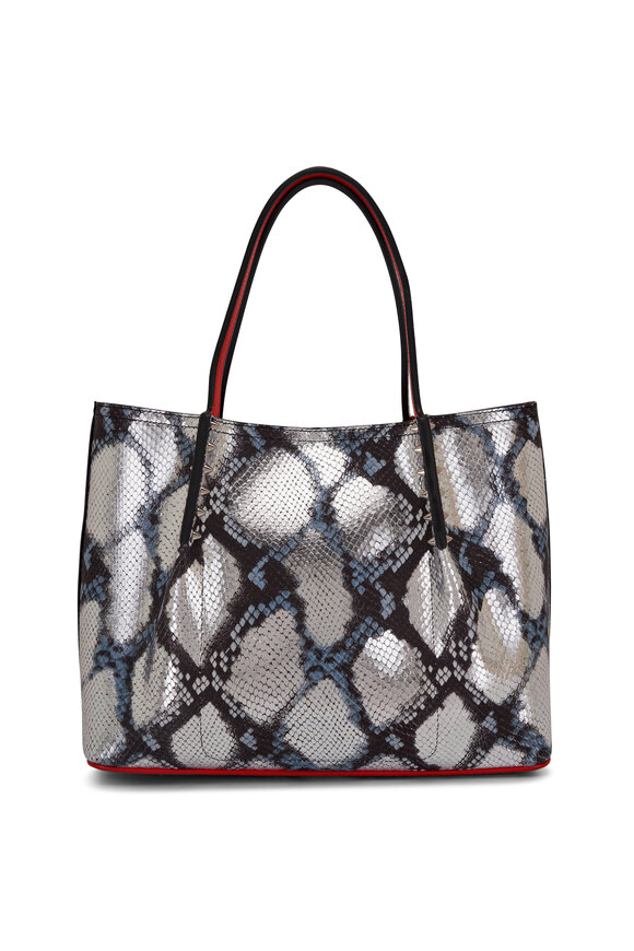 Christian Louboutin - Small Cabarock Metallic Amazonia Embossed Tote