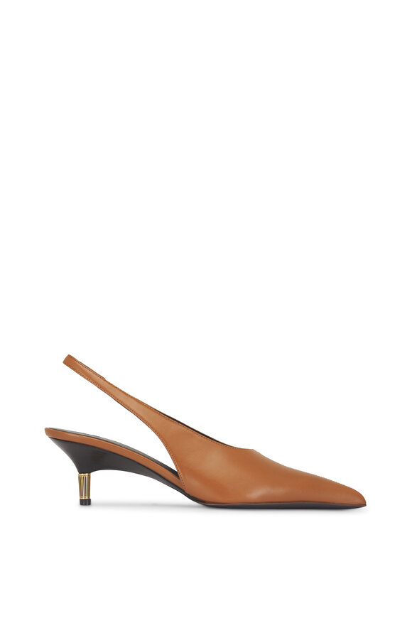 Khaite Bella Cuoio Glazed Leather Slingback, 55mm - view 3