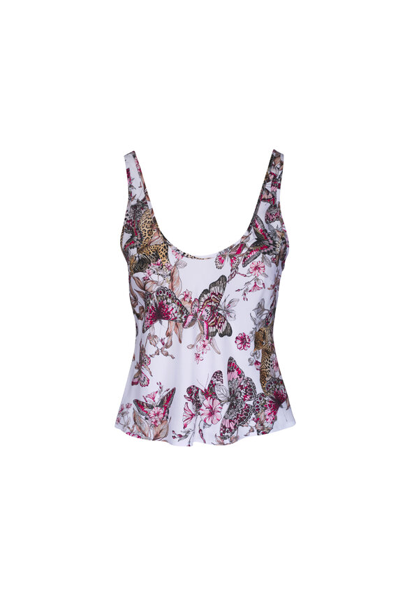 L'Agence Eddie Butterfly Jungle Print Tank