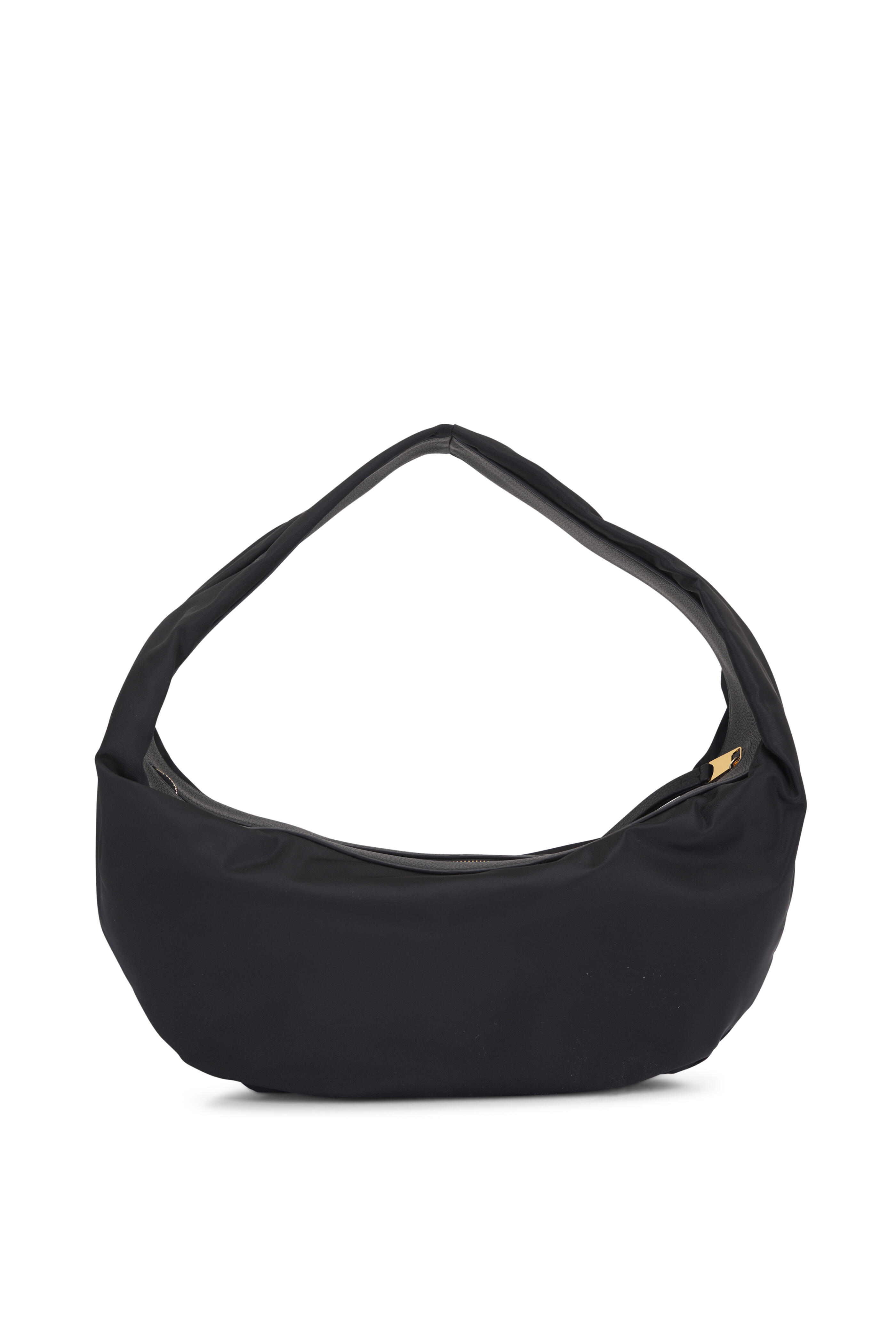 Khaite - Medium Olivia Black Nylon & Leather Hobo