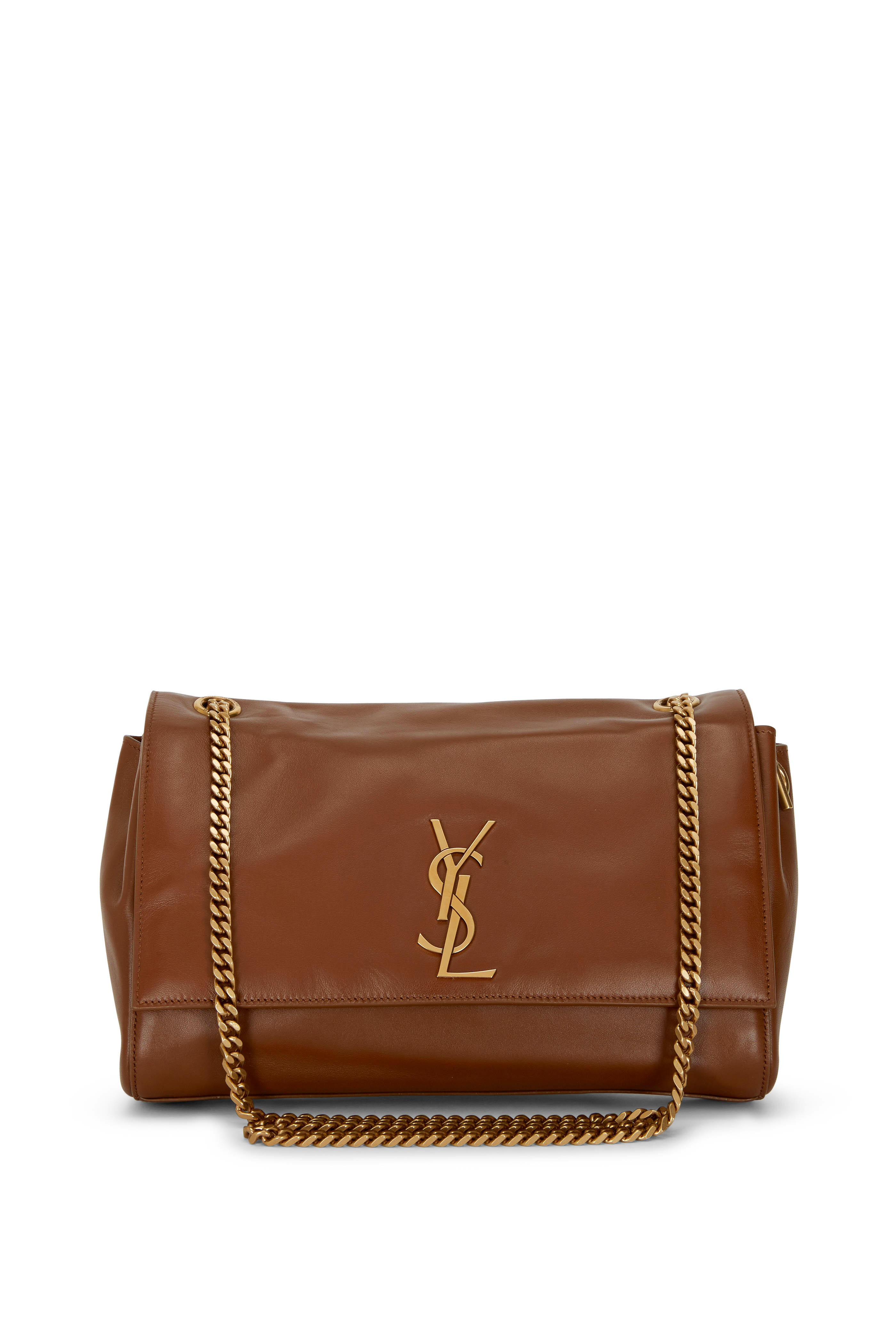 Saint Laurent Kate Tawny Brown Suede Leather Reversible Bag