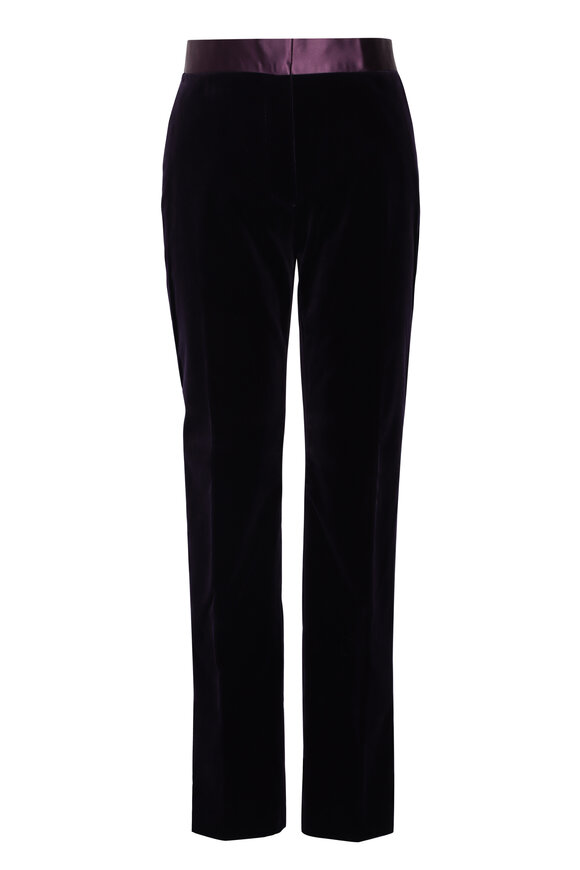Tom Ford Deep Purple Velvet Cigarette Tuxedo Pant