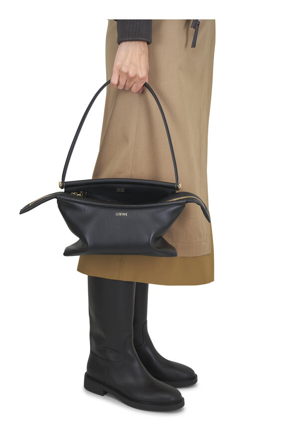 Loewe Small Whisker Black Leather Shoulder Bag - view 2