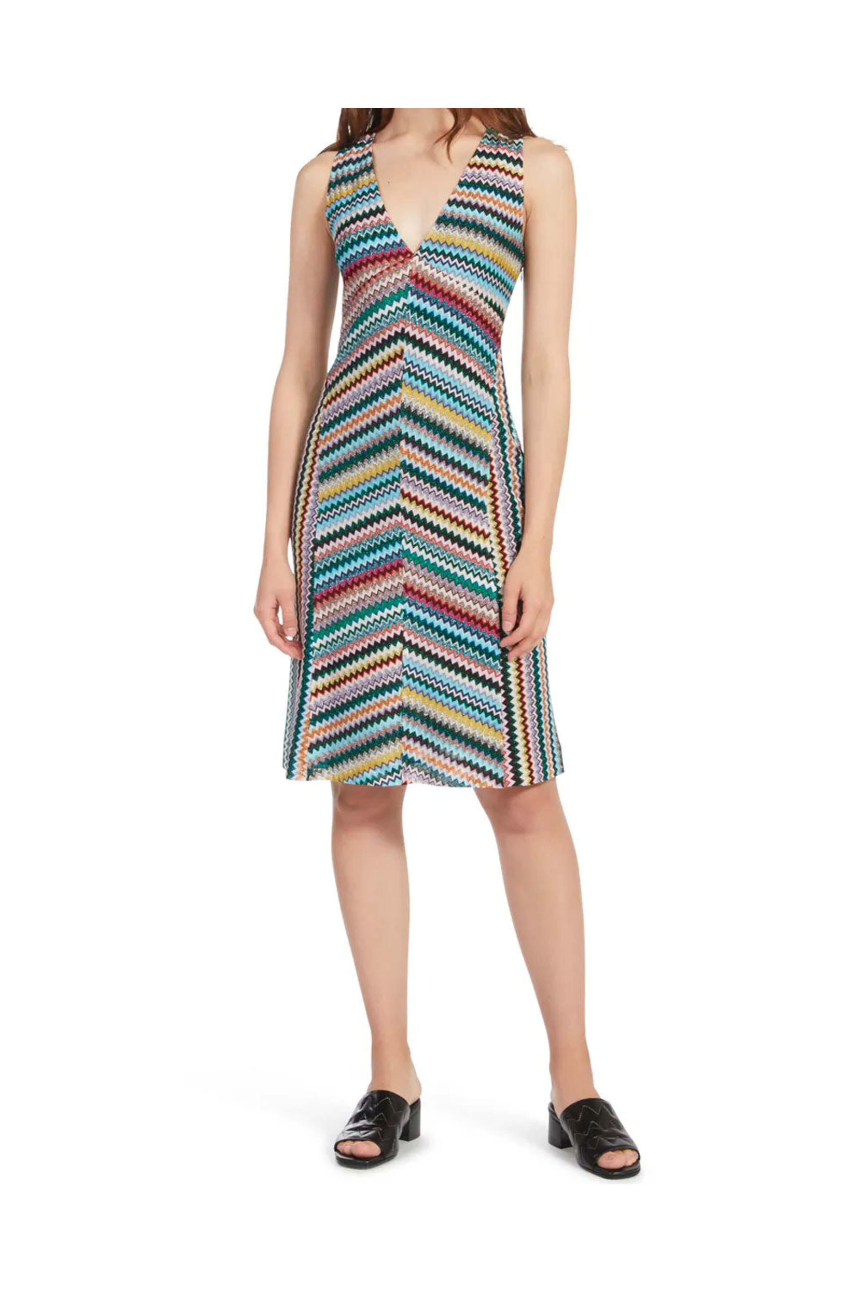 Missoni - Multicolor Sleeveless V Neck Dress | Mitchell Stores