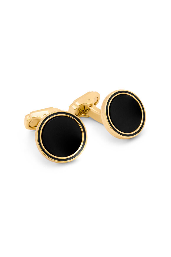 Tateossian Thompson Tambor Black Onyx Cufflinks