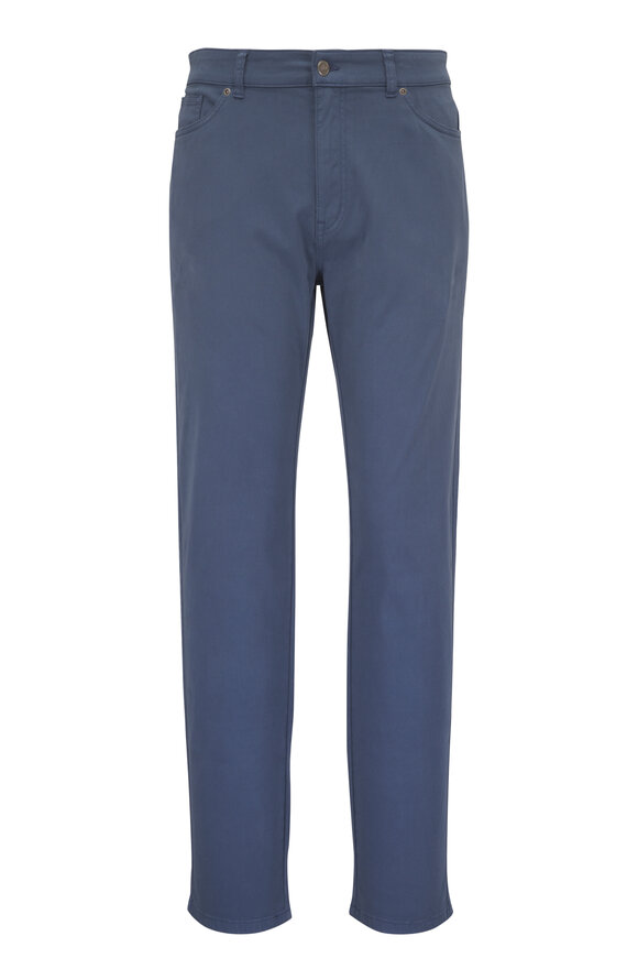 Peter Millar Navy Sateen Five Pocket Pant - view 1