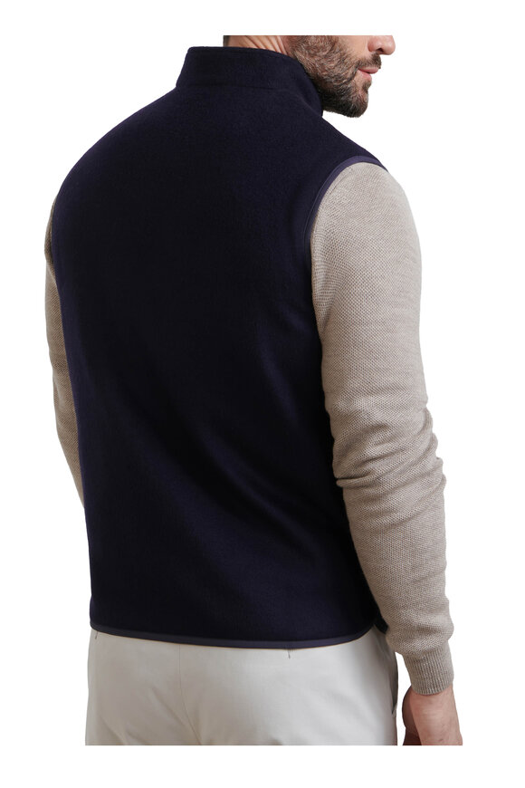 Peter Millar Crown Flex Navy Blue Wool Vest - view 3
