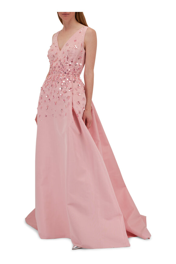 Carolina Herrera - Blush Embellished A-Line Gown