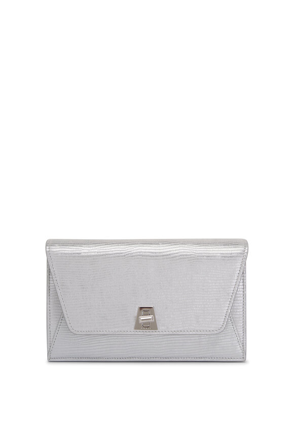 Akris - Anouk Silver Metallic Envelope Clutch 