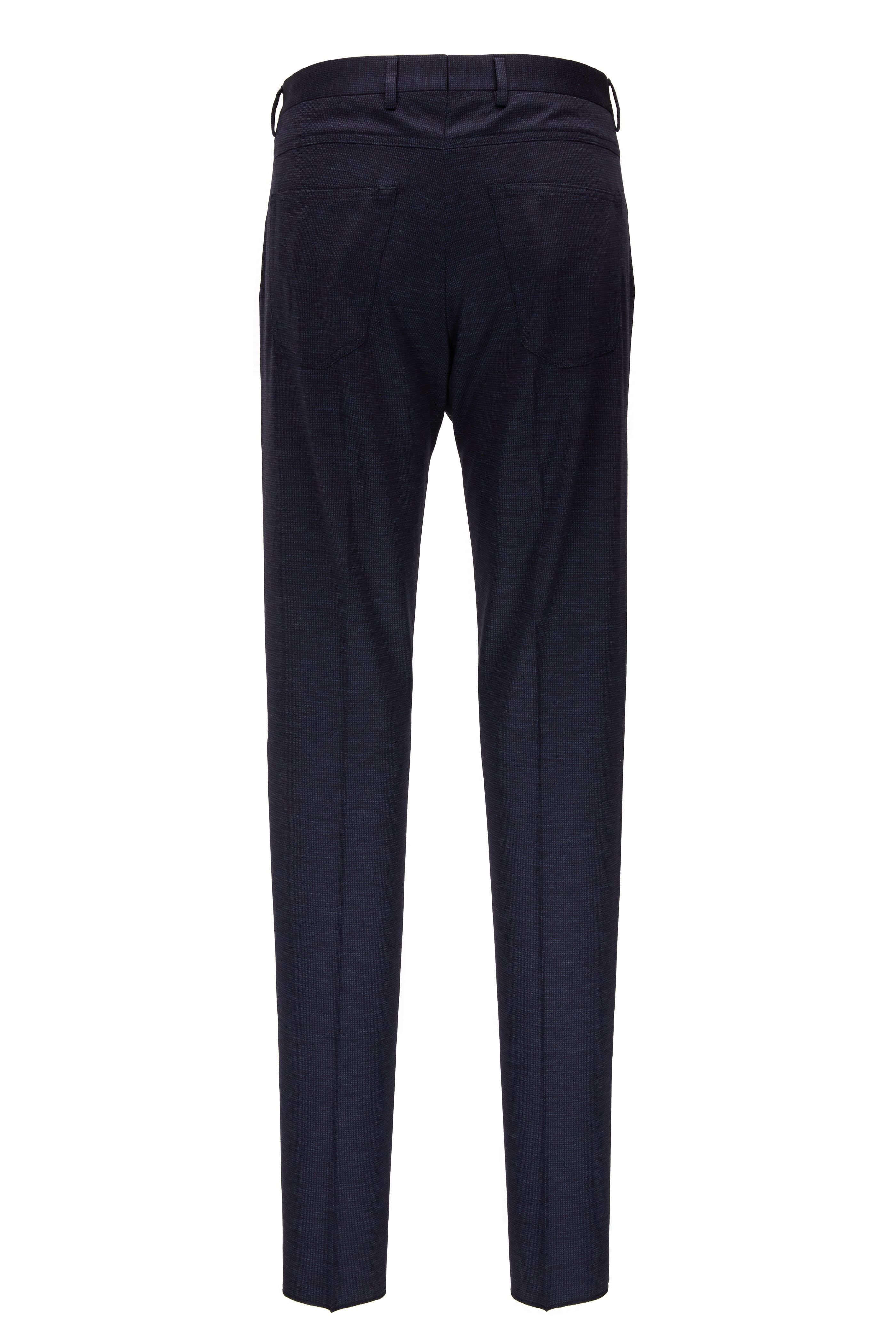 Zanella - Navy Blue Wool Knit Five Pocket Pant