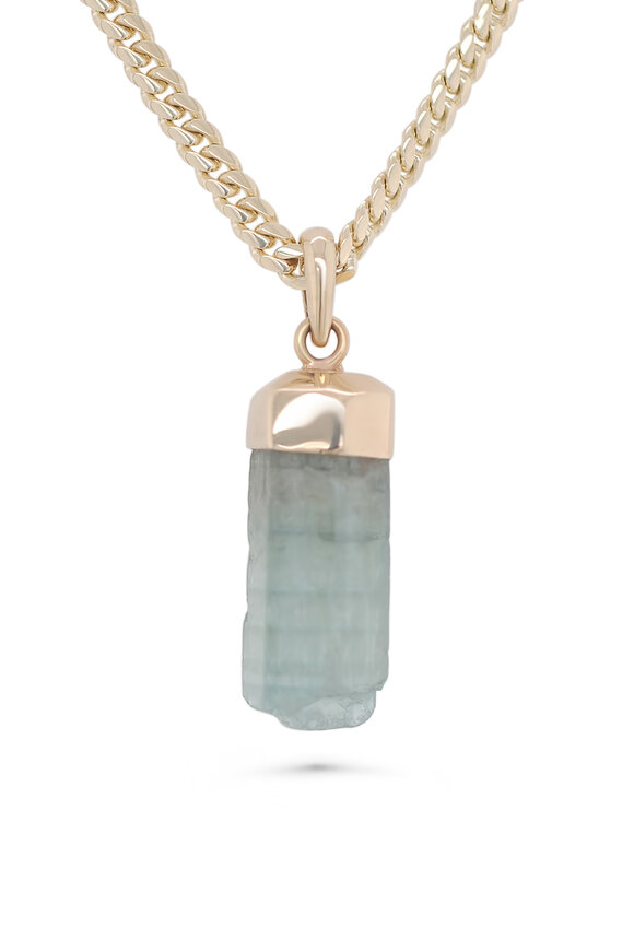 Kali Zoe 14k Yellow Gold Aquamarine Talisman Necklace - view 1