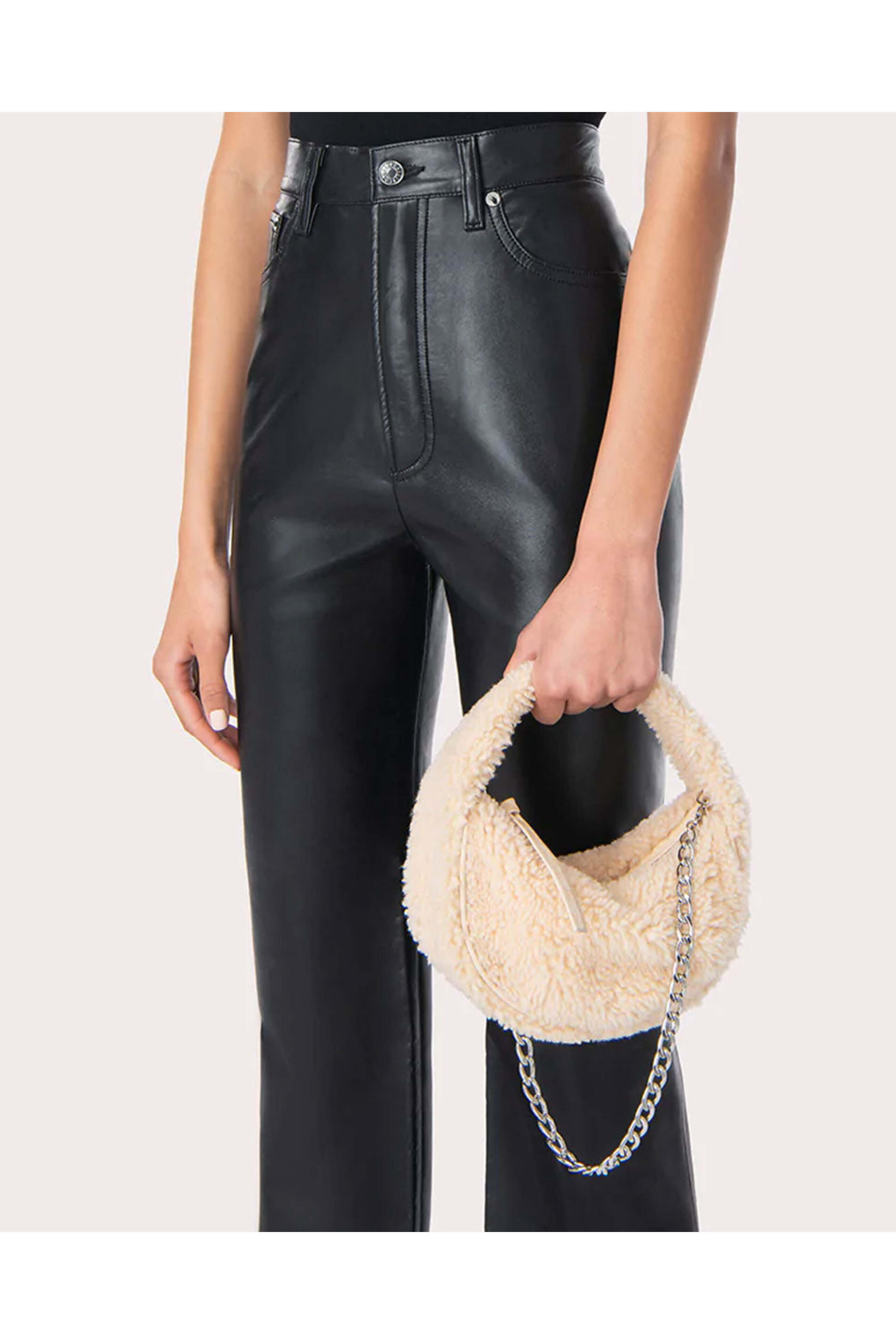 By Far - Baby Cush Shearling Bag in Sable