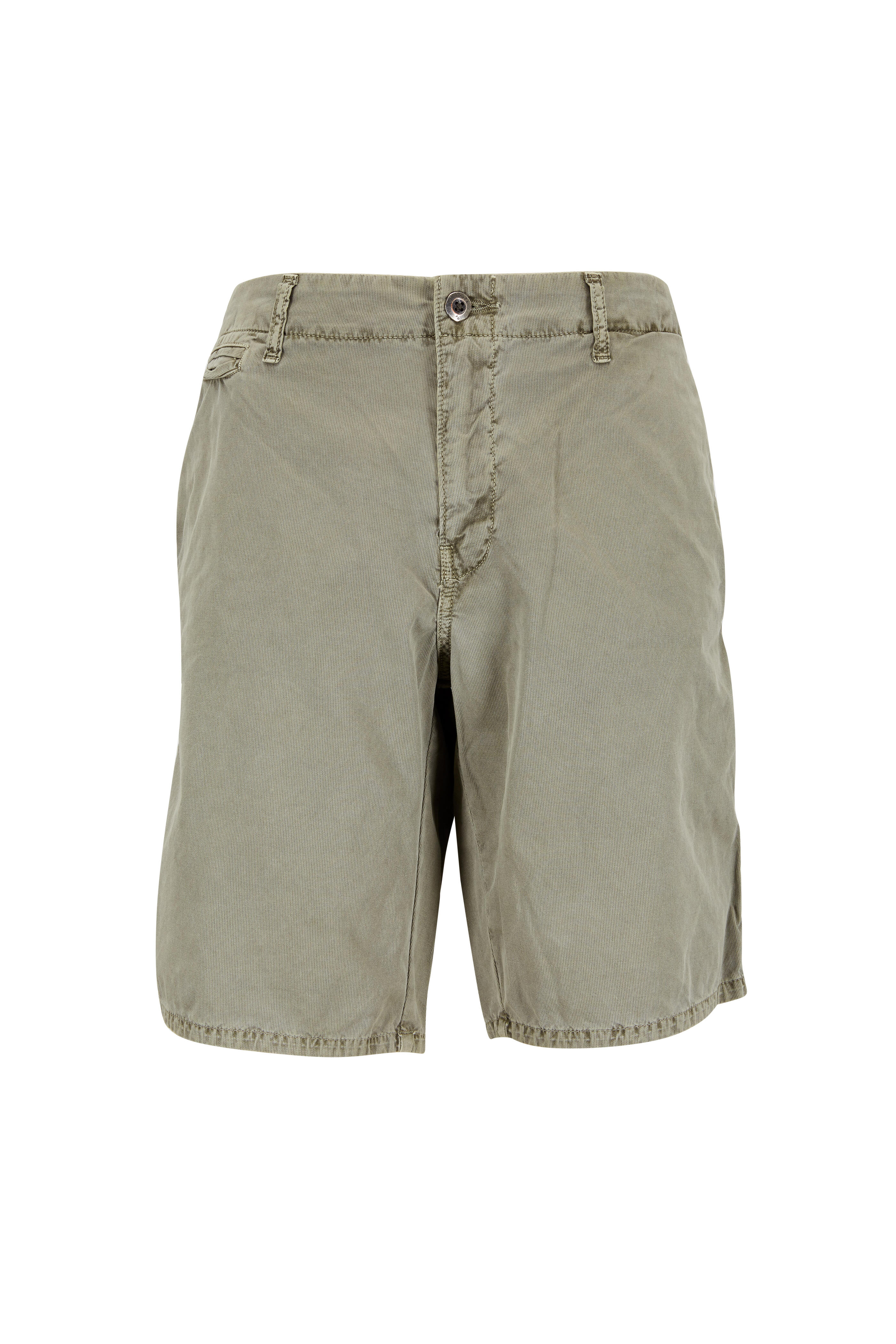 Original Paperbacks - St. Barts Olive Green Corded Cotton Shorts