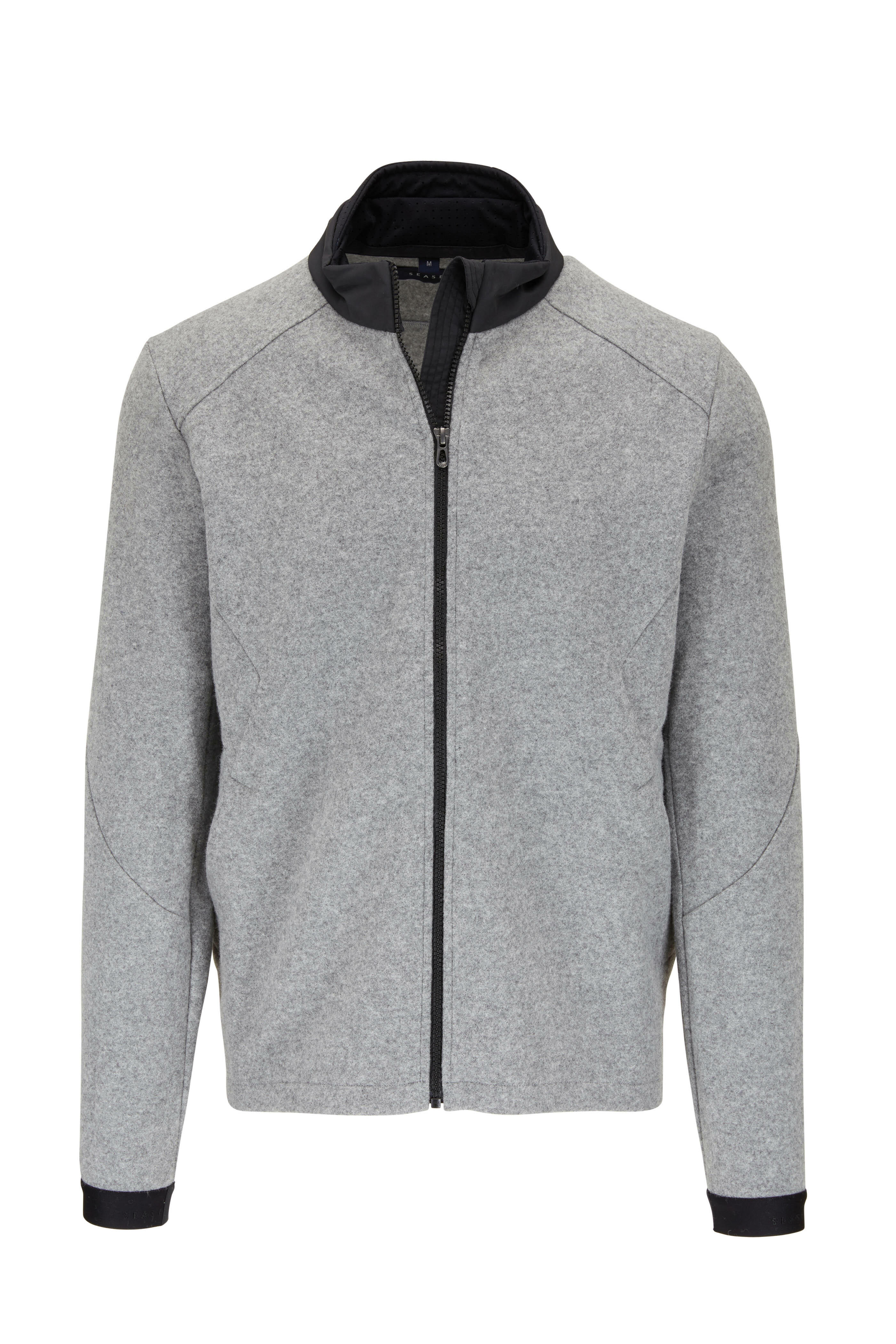 Sease - Maestral Gray Felted Wool Midlayer