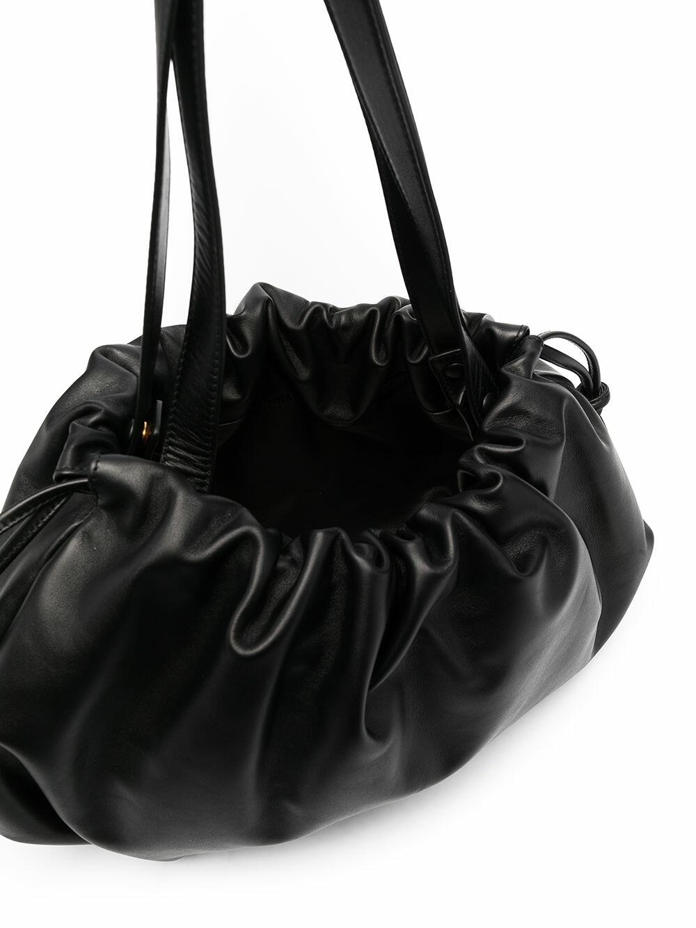 Bottega Veneta - The Bulb Black Leather Medium Drawstring Bag