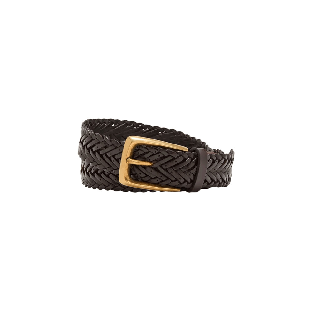 BRUNELLO CUCINELLI ブラウンレザーベルト Leather belts for men | Brunello Cucinelli
