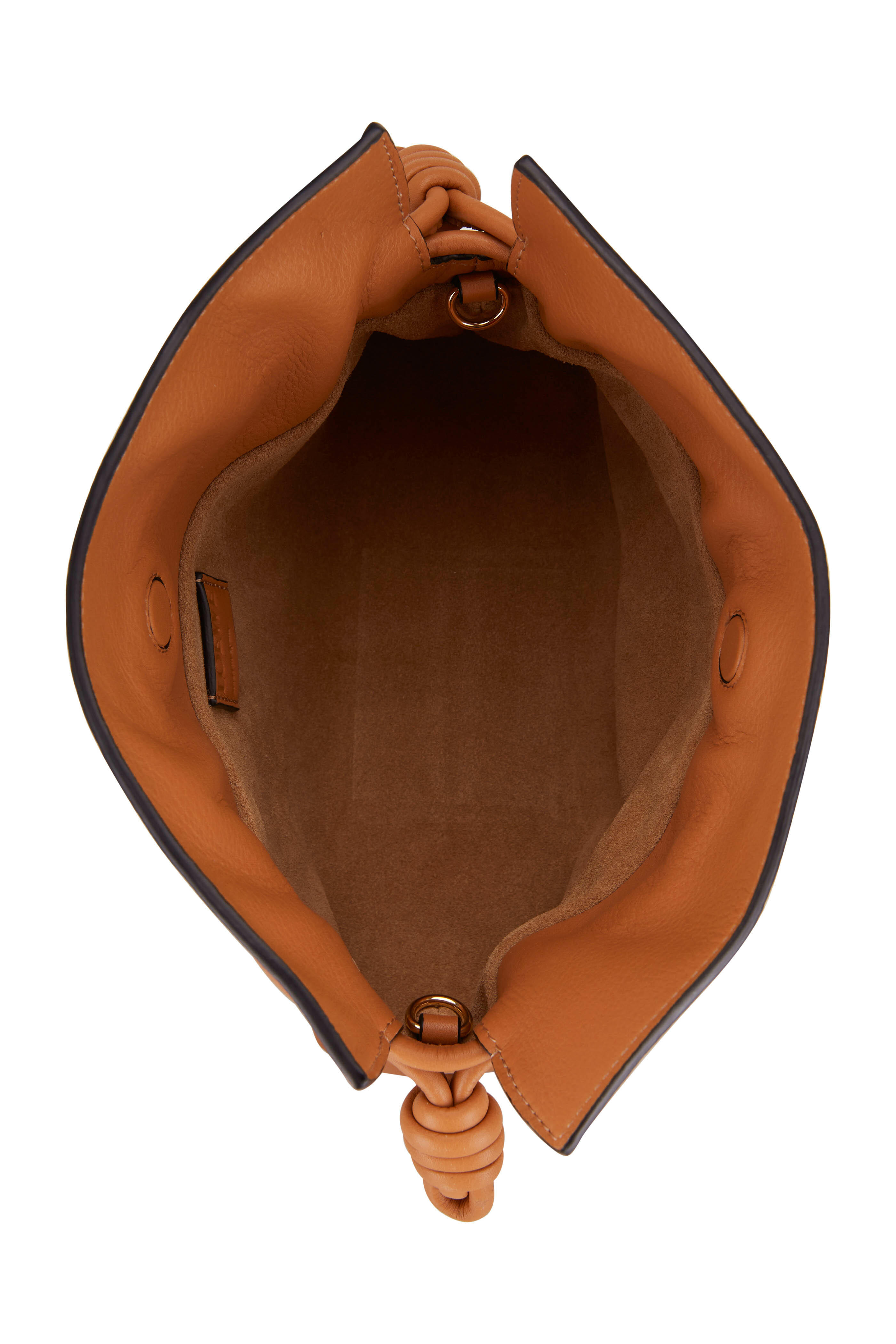 【LOEWE】Flamenco Mini ClutchーChocolate Flamenco Mini leather clutch in brown - Loewe | Mytheresa