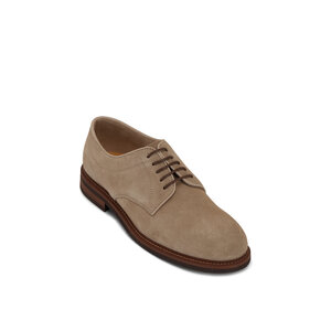BRUNELLO CUCINELLI☆スパンコール☆ Brunello Cucinelli - Brown Suede Wingtip Broque Derby Shoe