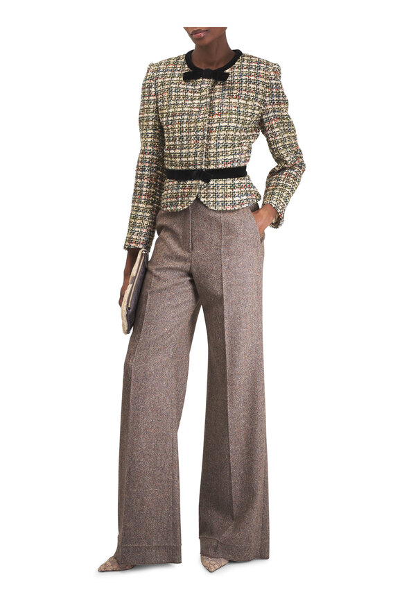 Valentino Beige Multi Metallic Tweed Jacket - view 2