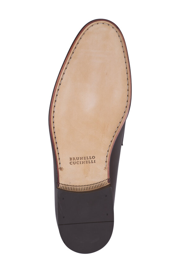 Brunello Cucinelli - Dark Brown Leather Loafer