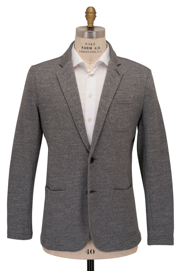 Faherty Brand - Medium Gray Mélange Knit Blazer