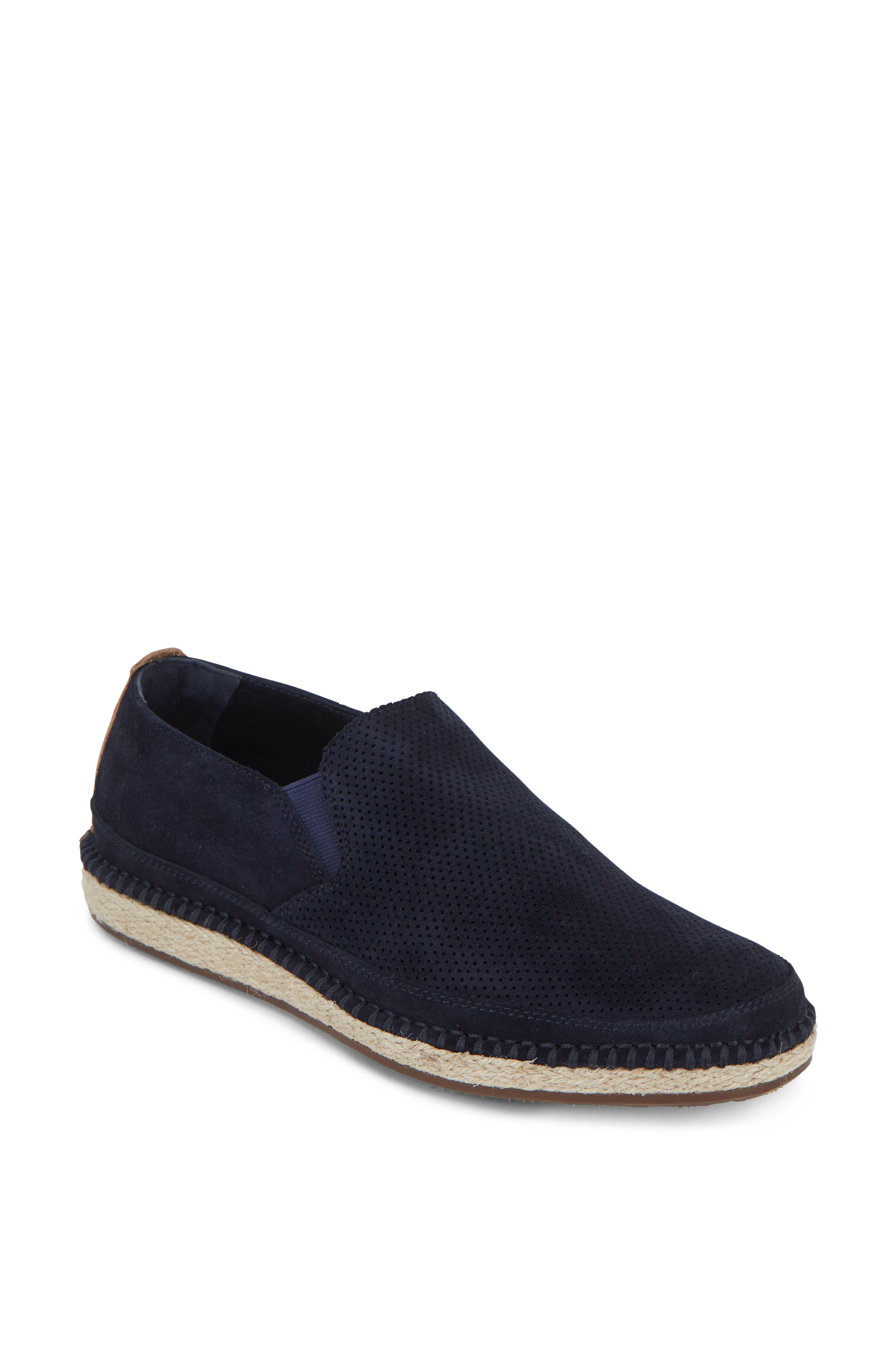 Trask Braxton Navy Blue Suede Loafer Mitchell Stores