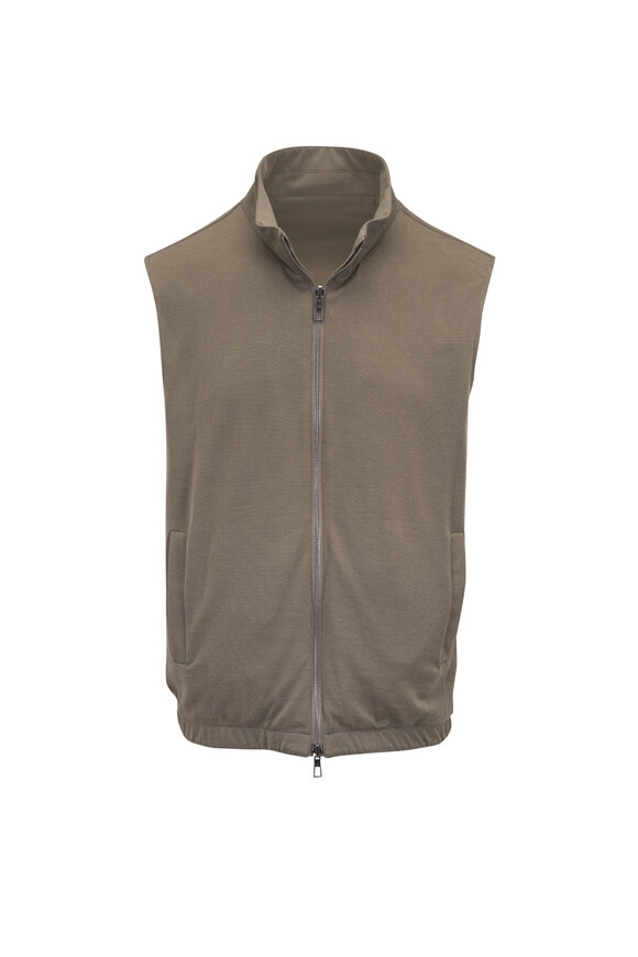 Loro Piana Windwish Dark Tan Reversible Vest - view 3