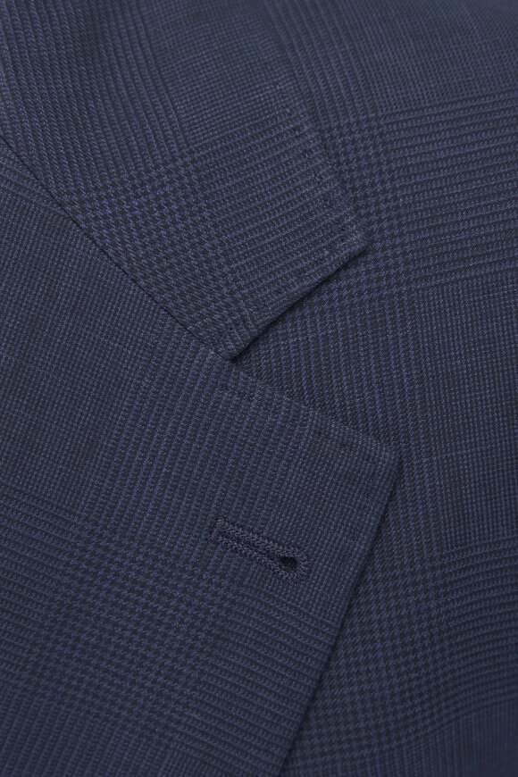 Brunello Cucinelli - Navy Plaid Wool, Silk & Linen Sportcoat