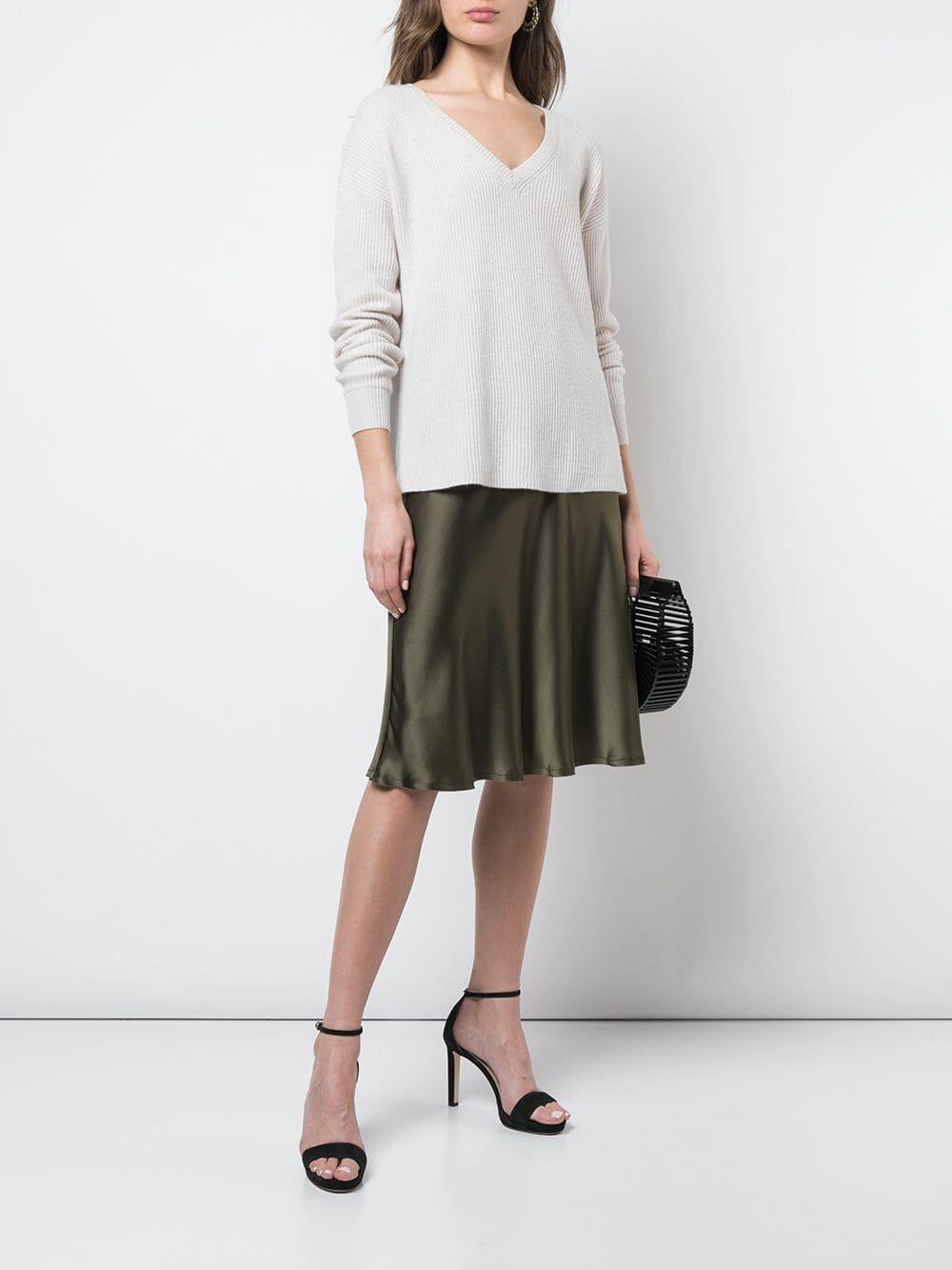 Nili Lotan - Lane Army Green Pull-On Skirt