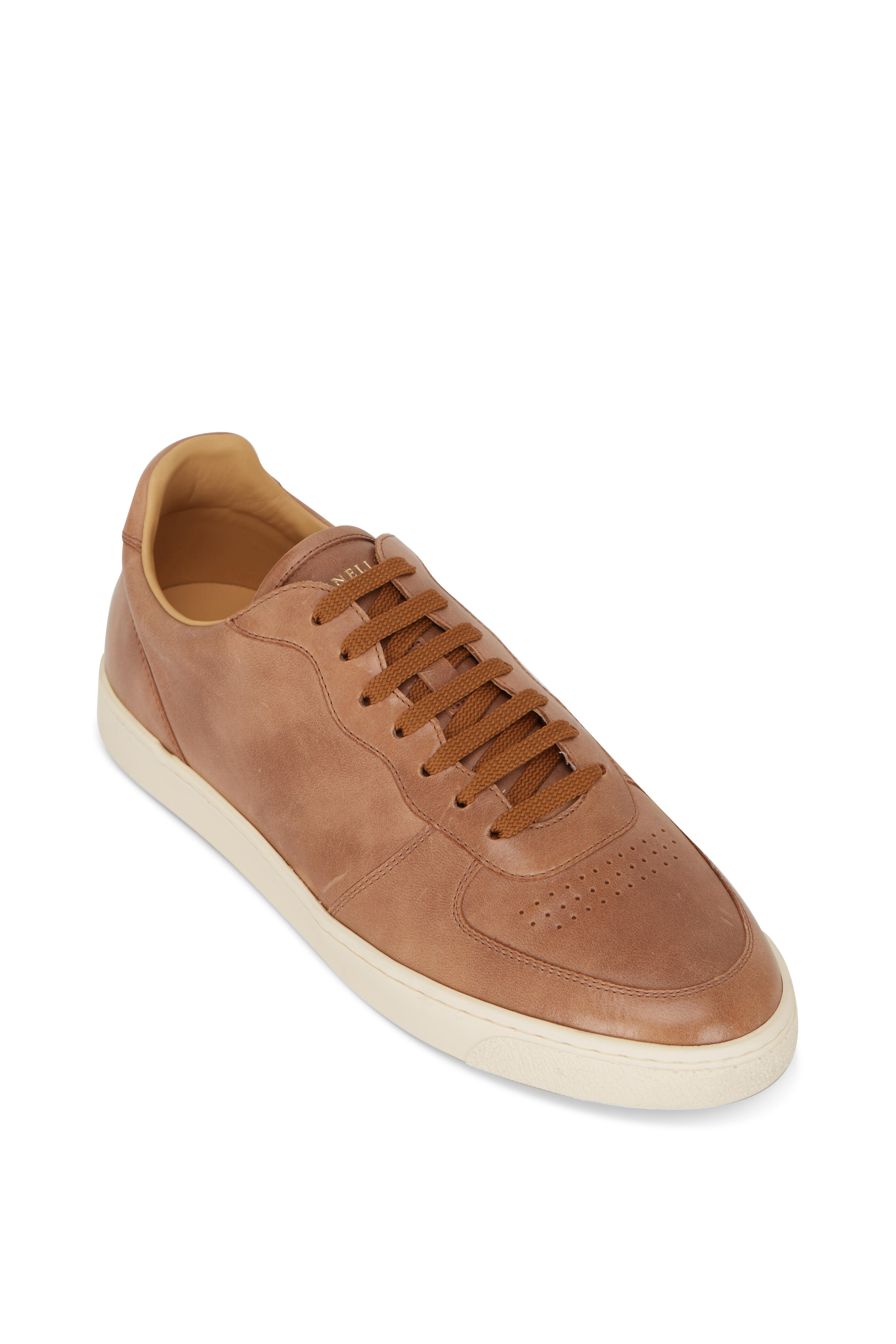 Brunello Cucinelli - Brown Leather Low Top Sneaker