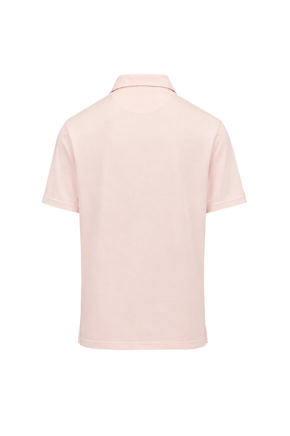 Fedeli Dusty Pink Pique Polo - view 2