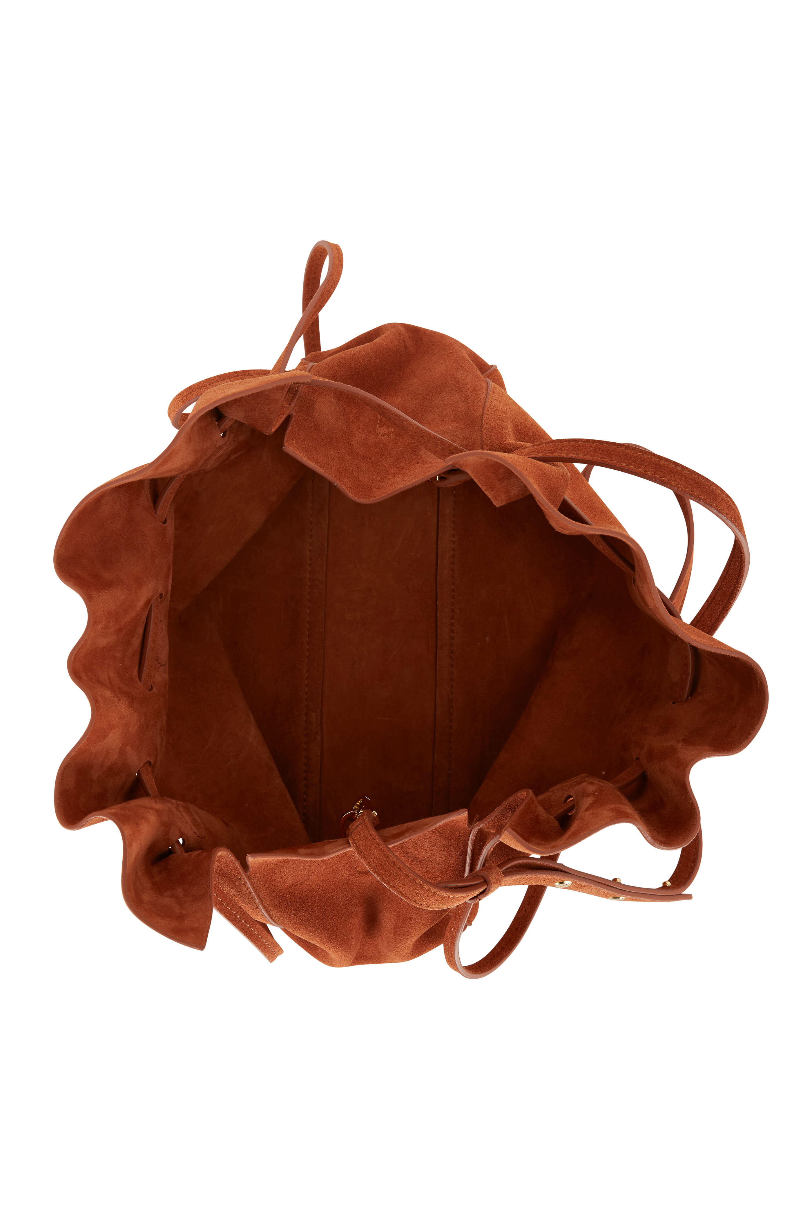 Mansur Gavriel - Protea Rust Suede Medium Bucket Bag