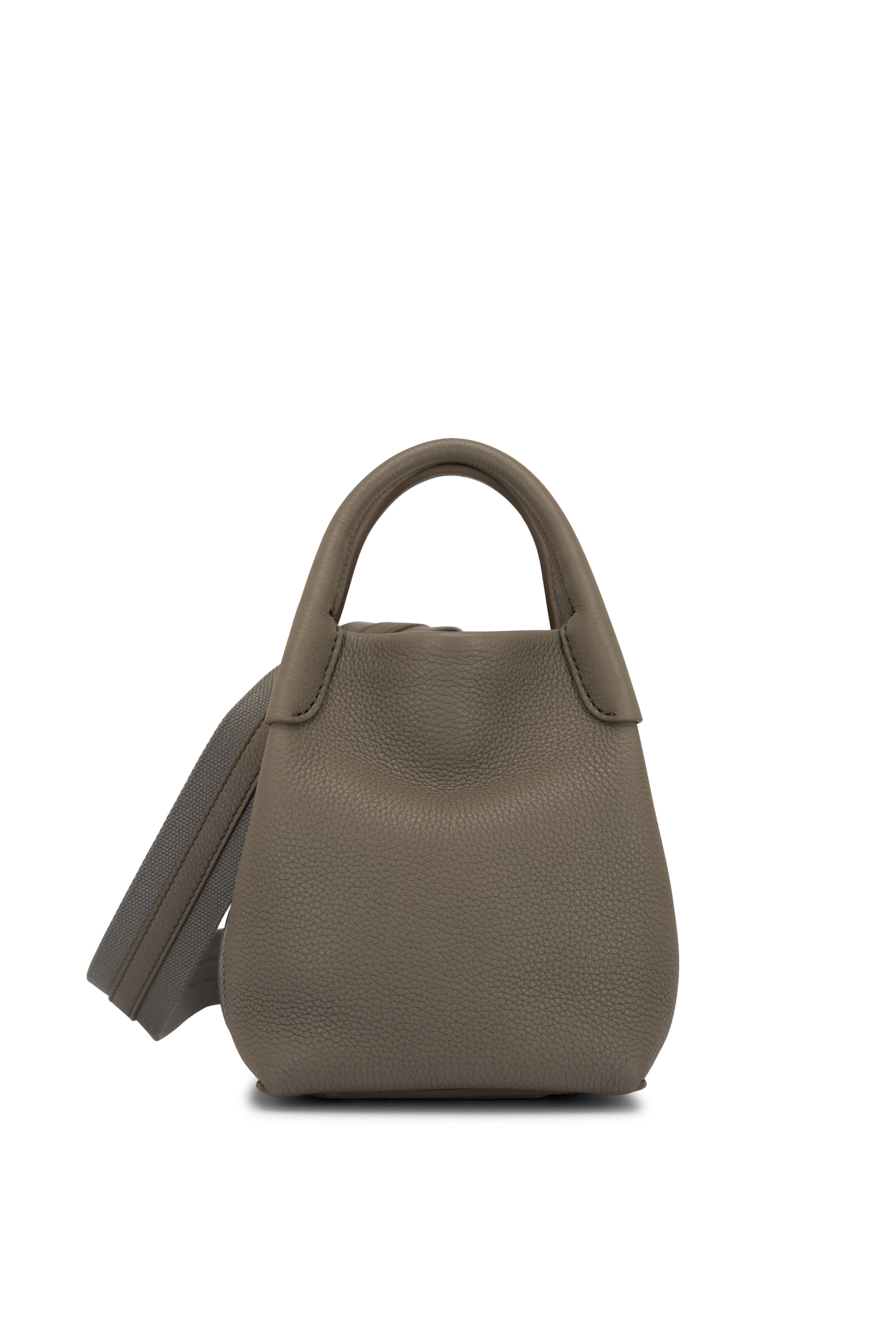 Loro Piana - Micro Bale Gray Fine Grained Leather Bag