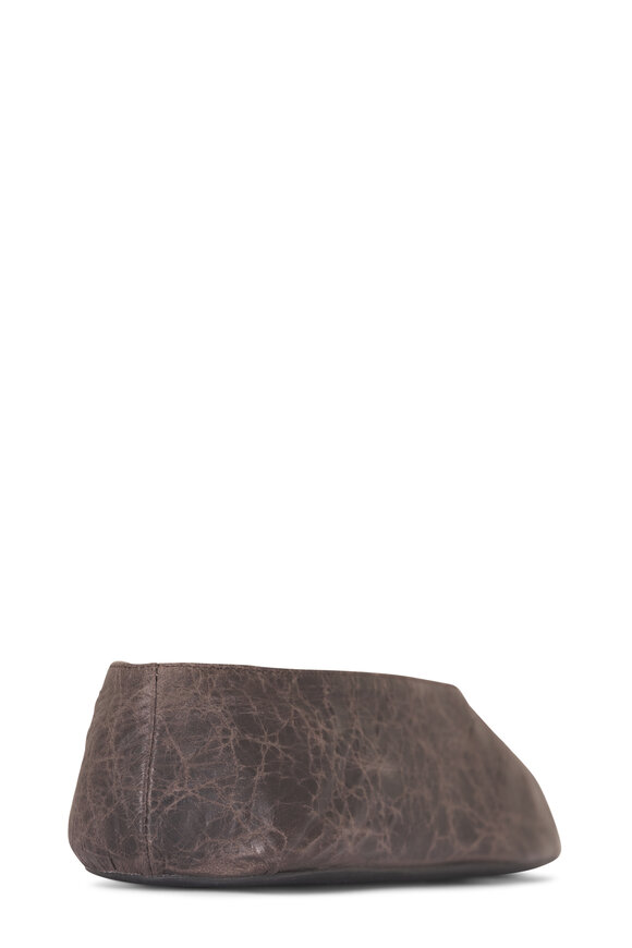 The Row Fay Flat Two Brown Leather Flat - view 3
