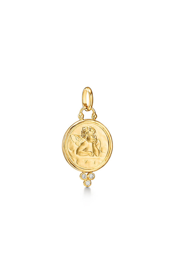 Temple St. Clair Diamond Angel Pendant, 16mm - view 2