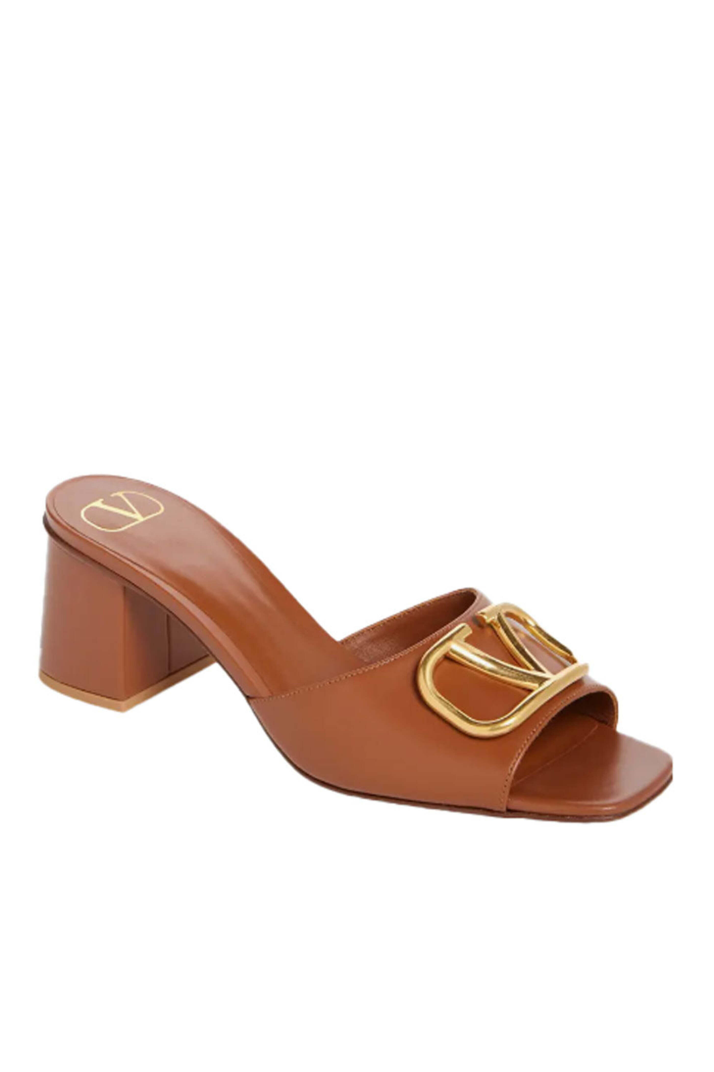 VALENTINO＞＞VLogo 60 レザーミュール VALENTINO GARAVANI VLOGO 60 cutout leather mules | NET-A-PORTER
