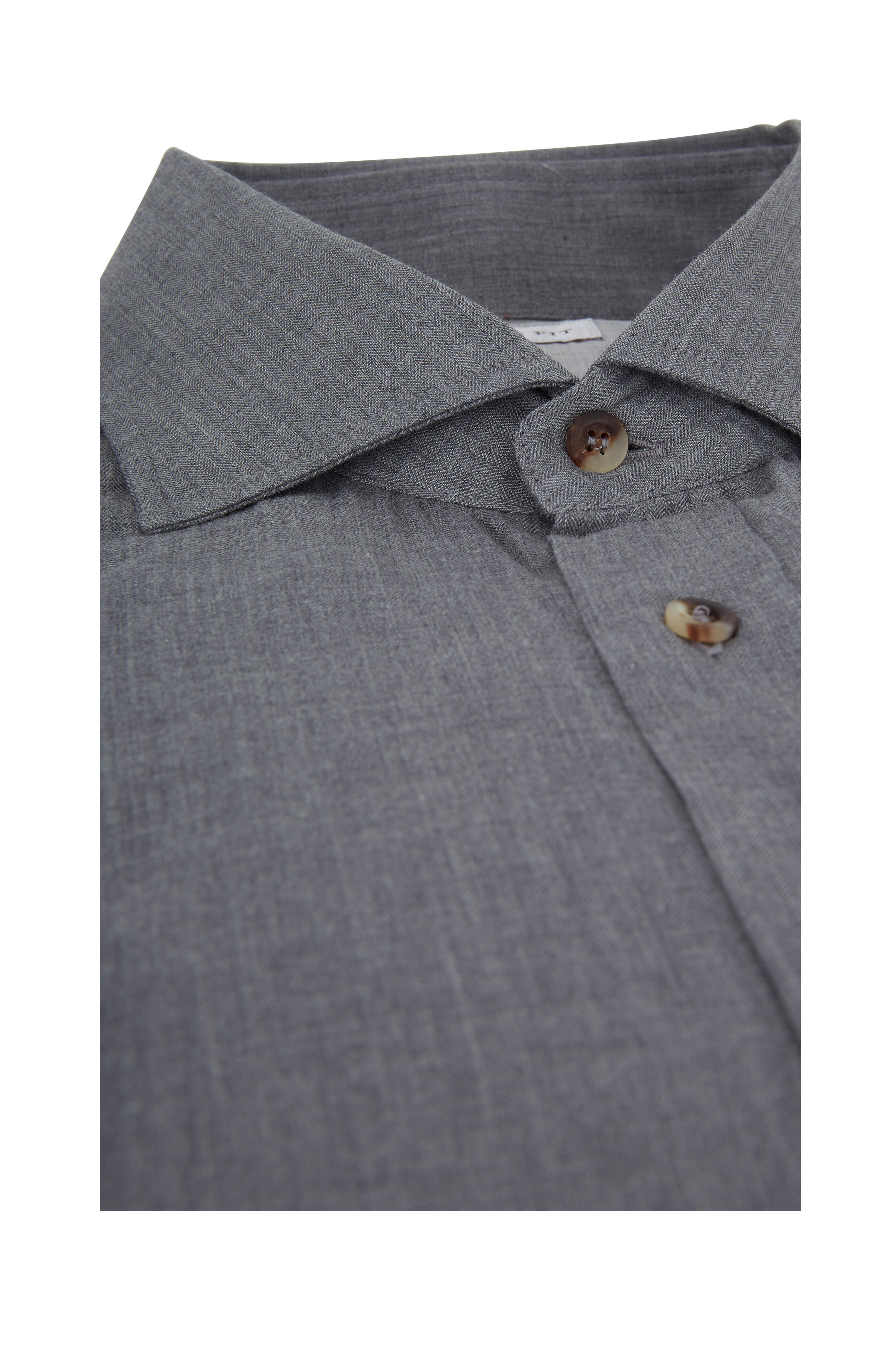 Brunello Cucinelli - Gray Basic Fit Sport Shirt - view 2