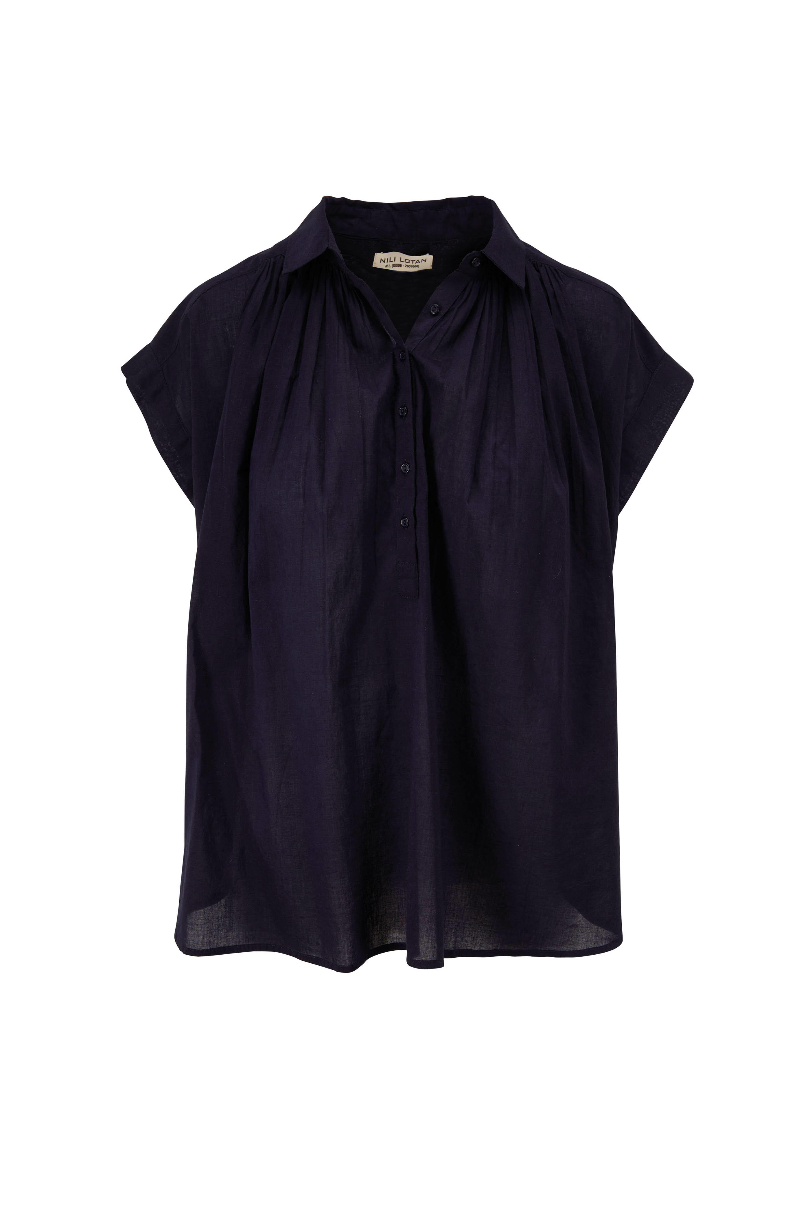 Nili Lotan - Normandy Dark Navy Blouse