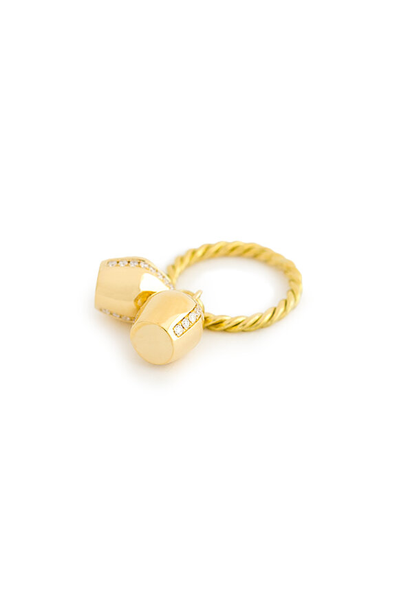 Haute Victoire - 18K Yellow Gold Lune Charm Ring