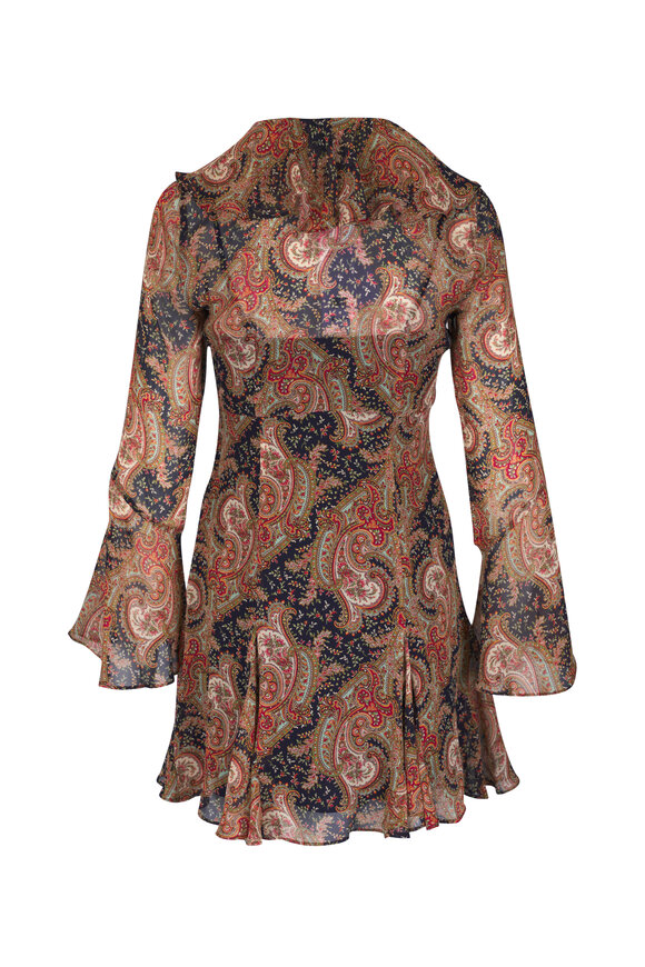Veronica Beard Adrienne Navy Multi Mini Dress - view 3