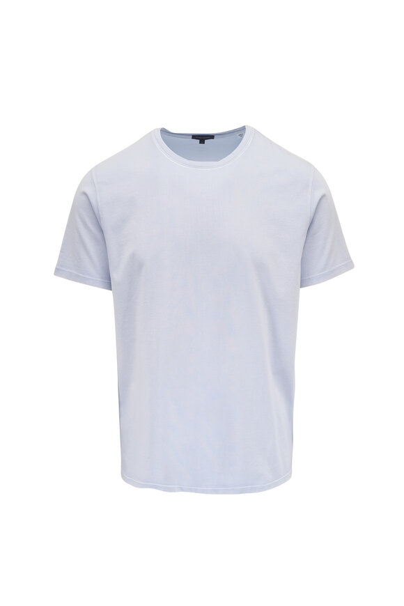 Patrick Assaraf Artic Blue Vintage Wash Crewneck T-shirt