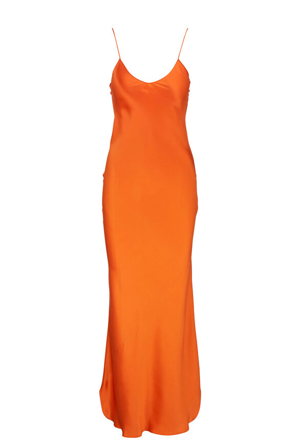 Nili Lotan - Cami Tangerine Silk Maxi Dress